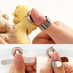 1pc Garlic Peeler Stainless Steel Multifunctional Chestnut Ginger Peeler Creative Kitchen Gadget Hand Holder Peeler Tools