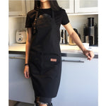 New Fashion Canvas Cotton Apron Coffee Shop And Barber Working Apron Bib Cooking Kitchen Aprons For Woman Man Apron Custom Logo