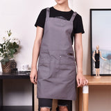 New Fashion Canvas Cotton Apron Coffee Shop And Barber Working Apron Bib Cooking Kitchen Aprons For Woman Man Apron Custom Logo