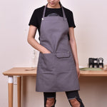 New Fashion Canvas Cotton Apron Coffee Shop And Barber Working Apron Bib Cooking Kitchen Aprons For Woman Man Apron Custom Logo