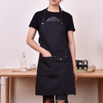 New Fashion Canvas Cotton Apron Coffee Shop And Barber Working Apron Bib Cooking Kitchen Aprons For Woman Man Apron Custom Logo