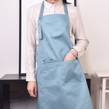 New Fashion Canvas Cotton Apron Coffee Shop And Barber Working Apron Bib Cooking Kitchen Aprons For Woman Man Apron Custom Logo