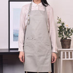 New Fashion Canvas Cotton Apron Coffee Shop And Barber Working Apron Bib Cooking Kitchen Aprons For Woman Man Apron Custom Logo