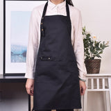 New Fashion Canvas Cotton Apron Coffee Shop And Barber Working Apron Bib Cooking Kitchen Aprons For Woman Man Apron Custom Logo