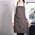 New Fashion Canvas Cotton Apron Coffee Shop And Barber Working Apron Bib Cooking Kitchen Aprons For Woman Man Apron Custom Logo