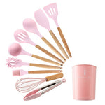 12PCS Silicone Kitchenware Cooking Utensils Set Heat Resistant Kitchen Non-Stick Cooking Utensils Baking Tools With Storage Box