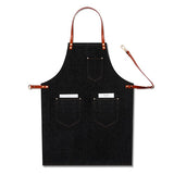 Kitchen Black Denim BBQ Cleaning Apron Cooking Apron Bartender Man Cowboy Antifouling Chef Pinafore Delantal Waiter Tablier