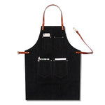 Kitchen Black Denim BBQ Cleaning Apron Cooking Apron Bartender Man Cowboy Antifouling Chef Pinafore Delantal Waiter Tablier