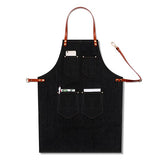 Kitchen Black Denim BBQ Cleaning Apron Cooking Apron Bartender Man Cowboy Antifouling Chef Pinafore Delantal Waiter Tablier