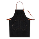 Kitchen Black Denim BBQ Cleaning Apron Cooking Apron Bartender Man Cowboy Antifouling Chef Pinafore Delantal Waiter Tablier