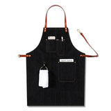 Kitchen Black Denim BBQ Cleaning Apron Cooking Apron Bartender Man Cowboy Antifouling Chef Pinafore Delantal Waiter Tablier