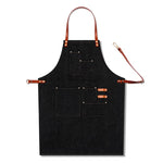 Kitchen Black Denim BBQ Cleaning Apron Cooking Apron Bartender Man Cowboy Antifouling Chef Pinafore Delantal Waiter Tablier