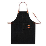 Kitchen Black Denim BBQ Cleaning Apron Cooking Apron Bartender Man Cowboy Antifouling Chef Pinafore Delantal Waiter Tablier