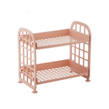 Plastic Storage Rack Bathroom Accessories 2 Tier Shelf Holder Freestanding Durable Kitchen Home Organization Storage Racks