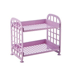 Plastic Storage Rack Bathroom Accessories 2 Tier Shelf Holder Freestanding Durable Kitchen Home Organization Storage Racks