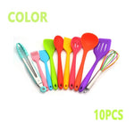 10/11PCS Silicone Kitchenware Non-stick Cookware Cooking Tool Spatula Ladle Egg Beaters Shovel Spoon Soup Kitchen Utensils Set