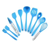 10/11PCS Silicone Kitchenware Non-stick Cookware Cooking Tool Spatula Ladle Egg Beaters Shovel Spoon Soup Kitchen Utensils Set