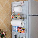 New Multipurpose Fridge Wall Storage Rack Multi-layer Kitchen Shelf Towel Bottle Spice Holder Organizer Kitchen Gadgets