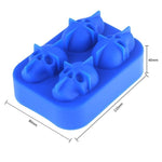 Skull Ice Maker Mold Bones Ball Tray Cake Candy Tools Kitchen Gadgets 4 6 Grid 3D Silicone Whiskey Ice Ball Mold