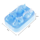 Skull Ice Maker Mold Bones Ball Tray Cake Candy Tools Kitchen Gadgets 4 6 Grid 3D Silicone Whiskey Ice Ball Mold