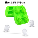 Skull Ice Maker Mold Bones Ball Tray Cake Candy Tools Kitchen Gadgets 4 6 Grid 3D Silicone Whiskey Ice Ball Mold