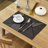 Baispo PVC 4 Pcs/set Heat Resistant Mat Dining Placemat Drying Mats For Dishes Coaster Rug For Bowls Rug For The Kitchen Table