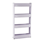 Gap Storage Rack Organizing Rack Storage Rack with Roller Movable Shelf Kitchen Bathroom Shelf