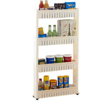 Gap Storage Rack Organizing Rack Storage Rack with Roller Movable Shelf Kitchen Bathroom Shelf