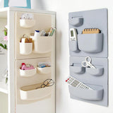 Plastic Self-adhesive Kitchen Refrigerator Fridge Storage Rack Organizer Cleaning Sponge Vegetable Fruit Kitchen Tools Organizer