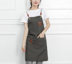 New Fashion Canvas Cotton Apron Coffee Shop And Barber Working Apron Bib Cooking Kitchen Aprons For Woman Man Apron Custom Logo