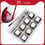 Stainless Steel Ice Cubes, Reusable Chilling Stones for Whiskey Wine, Keep Your Drink Cold Longer, SGS Test Pass