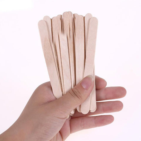 50Pcs/Lot Wooden Craft Ice Cream Sticks Pop Popsicle Sticks Natural Wood Cake Tools DIY kids Handwork Art Crafts Toys Ice Mold