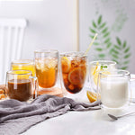 Glass Cup Coffee Mugs Double Wall 80-600ml Drinks Clear Bar Tea Cup Milk Glassware Kitchen Container Dining Insulated Thermal