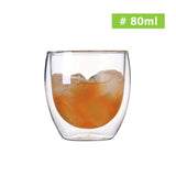 Glass Tea Cup Double Wall Container Beer Dining Kitchen Coffee Mugs for Insulated Thermal Milk Glassware Drinks Bar Clear