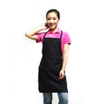 black color 63x70cm polyester classic design work apron kitchen apron with pocket couples apron