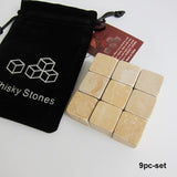 Drixon 100% Natural Whiskey Stones Sipping Ice Cube Whisky Stone Whisky Rock Cooler Wedding Gift Favor Christmas Bar