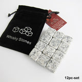 Drixon 100% Natural Whiskey Stones Sipping Ice Cube Whisky Stone Whisky Rock Cooler Wedding Gift Favor Christmas Bar