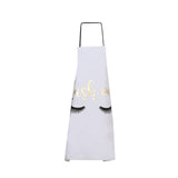 BLUELANS Bronzing love Pattern Lovely Household Cooking Kitchen Cotton Apron Gilding Eyelash Pattern Cook Wear