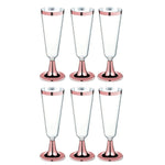 6pcs Disposable Plastic Red Wine Glass Champagne Flutes Glasses Cocktail Party Wedding Drink Cup Christmas Western Cuisine Cup