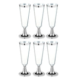 6pcs Disposable Plastic Red Wine Glass Champagne Flutes Glasses Cocktail Party Wedding Drink Cup Christmas Western Cuisine Cup