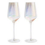 Rainbow Dazzling Goblet Wine Glasses 2 Packs, Home Kitchen Dining Bar Tools Cocktail Liqueur Wine Glasses Drinkware Glassware