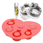 Ice Mold Tray Diamond Love Ring Ice Cube Tray Style Freeze Ice Mold Ice Cream Maker Mould for Summer