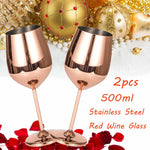 501-600ml Shatterproof Stainless Steel Red Wine Cup Anti-broken Wine Glasses Stemware Wine cup Durable Drinkware Bar Tools