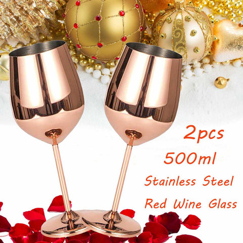 501-600ml Shatterproof Stainless Steel Red Wine Cup Anti-broken Wine Glasses Stemware Wine cup Durable Drinkware Bar Tools