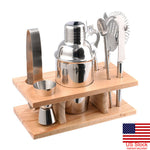 US Stainless Steel Cocktail Shaker Mixer Drink Bartender MartiniTool Bar Set Kit