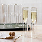 Champagne Glass  Double Wall Glasses Flutes Goblet Bubble Wine Tulip Cocktail Wedding Party  Cup Toast Bodum Thule Xicaras Copo