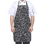 Adjustable Half-length Adult Apron Hotel Restaurant Chef Waiter Apron Kitchen Cook Striped Apron With 2 Pockets