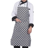 Adjustable Half-length Adult Apron Hotel Restaurant Chef Waiter Apron Kitchen Cook Striped Apron With 2 Pockets