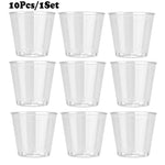 10PCS bar wine glasses 30ml Clear Plastic Disposable Party Shot Glasses Jelly Cups Tumblers Birthday #2h08